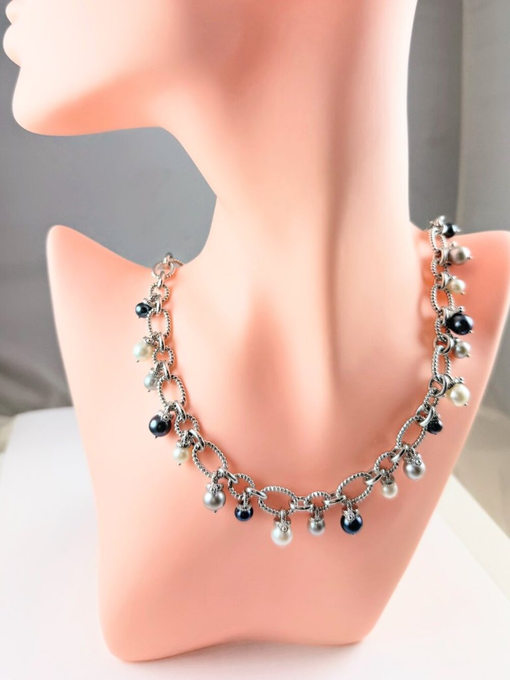JUDITH RIPKA MULTI-PEARL CZ NECKLACE